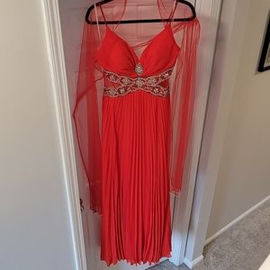 Alyce Designs Red Beaded Prom Dress
